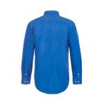 Workcraft-Closed-Front-Long-Sleeve-Shirt-Blue-Back-View