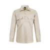 Workcraft-Closed-Front-Long-Sleeve-Shirt-Cream