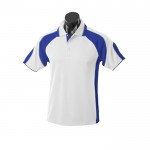 Aussie-Pacific-Murray-Mens-Polo-White-Royal-Front