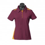 Aussie-Pacific-Paterson-Lady-Polo-Maroon-Gold