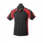 Aussie-Pacific-Murray-Kids-Polo-Black-Red-Front