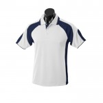 Aussie-Pacific-Murray-Kids-Polo-White-Navy-Front