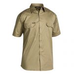 Bisley-Short-Sleeve-Work-Shirt-BS1893-Khaki