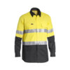 Cool-Bisley-Taped-Hi-Vis-Airflow-ripstop-shirt-Yellow-Charcoal