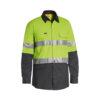 Cool-Bisley-Taped-Hi-Vis-Airflow-ripstop-shirt-Lime-charcoal