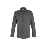 Mens-corporate-shirt-assie-pacific-henley-long-sleeve-black-silver