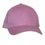 Ponytail-trucker-cap-Pink-Front