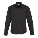Mens-corporate-shirt-Berlin-Style-Long-Sleeve-Black