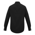 Mens-corporate-shirt-Berlin-Style-Long-Sleeve-Back View-Black