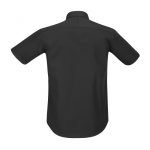 Mens-corporate-shirt-Berlin-Style-Short-Sleeve-Back View-Black