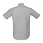 Mens-corporate-shirt-Berlin-Style-Short-Sleeve-Back View-Graphite