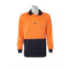 Visitec-Original_Microfibre-Long_Sleeve-Polo-Orange-Navy