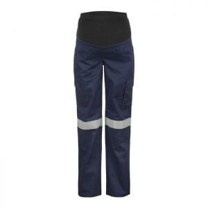 Workcraft-Ladies-maternity-taped-Cargo-Work-Pant-Navy-Front
