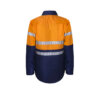 Workcraft-Kids-Taped-Hi-Viz-Work-shirt-Orange-Navy