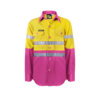 Workcraft-Kids-Taped-Hi-Viz-Work-shirt-Yellow-Pink