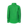 Workcraft-Kids-Lightweight-Closed-Front-Long-Sleeve-Shirt-Green-Back-View