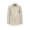 Workcraft-Ladies-Closed-Front-Long-Sleeve-Shirt-Cream