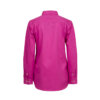 Workcraft-Ladies-Closed-Front-Long-Sleeve-Shirt-Pink-Back-View