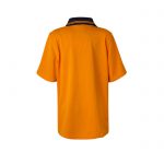 Workcraft-HiVis-Kids-Short-Sleeve-Polo-Shirt-Orange-Navy-Back